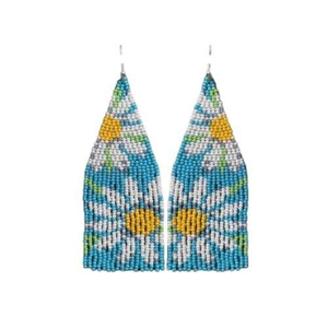 Pendientes de cuentas bordados hechos a mano 100%, diseño de hoja, uso diario en el hogar, la mejor calidad, pendientes de uso de regalo para niñas y mujeres - Product Image 5