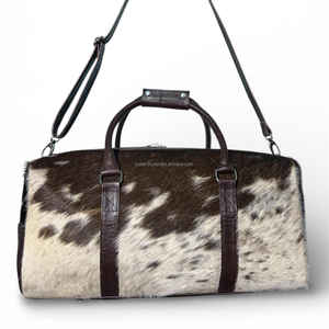 Bolsa de Viaje de Piel Auténtica con Cierre de Cremallera, Ligera y de Gran Capacidad, Venta al Por Mayor LHODB-0070 - Product Image 6