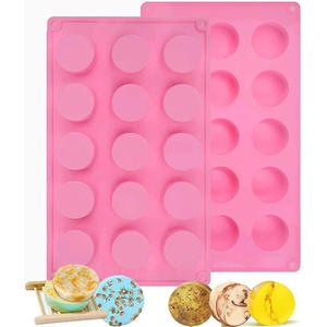 Molde de Silicona Cilíndrico Pequeño de 15 Cavidades para Chocolate, Bandeja Antiadherente para Cubitos de Hielo, Material de Grado Alimenticio para Hornear Postres y Pasteles, Apto para Congelador - Product Image 1