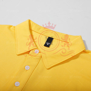 Bright Yellow Polo Shirt Soft Cotton Fabric <b>Classic</b> Design Comfortable Short Sleeve Daily Fashion Wear - Product Image 3