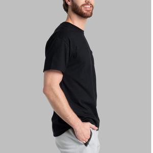 Concevez votre propre marque personnalisée T-shirt à manches courtes motif vintage tricoté 100% coton doux qualité de base T-shirts lourds - Product Image 2