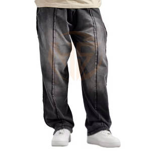 Pantalons en denim délavé pour hommes, fabrication sur mesure, vente en gros, meilleure qualité, prix bas, pantalons en denim délavé pour hommes - Product Image 4