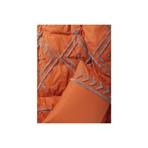 Juego de Funda Nórdica Doble Bordada Liya Cotton Box Puff, Color Terracota-Beige, Patrón Geométrico, Tamaño King, Cálida para Invierno, 4 Piezas - Product Image 3