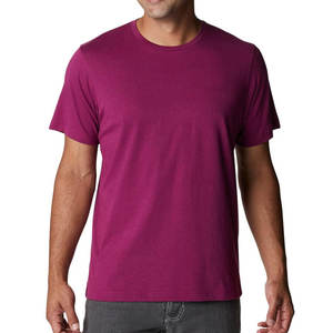 Meilleure qualité pur coton vêtements de rue hommes t-shirt uni Simple conception décontracté ample à manches courtes col rond hommes t-shirts - Product Image 1