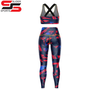 Femmes grande taille entraînement Fitness vêtements de sport Leggings pour femmes bout à bout sport personnalisé conception sublimée soutien-gorge de qualité supérieure - Product Image 1