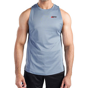 Camiseta sin mangas de poliéster para gimnasio para hombre, camiseta atlética de secado rápido sin mangas con tela transpirable, ajuste cómodo, deportes de entrenamiento ideales - Product Image 1