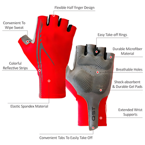 ถุงมือขี่จักรยานครึ่งนิ้วสำหรับทุกเพศถุงมือขี่จักรยานอเนกประสงค์กันลื่นถุงมือขี่จักรยานตั้งแคมป์ปรับแต่งโลโก้ได้ตามต้องการ - Product Image 4