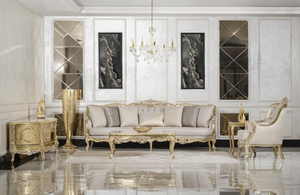 Fauteuil de style baroque antique avec des détails sculptés à la main et un dossier capitonné profond - Product Image 5