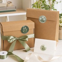Autocollants personnalisés en vinyle pour étiquettes cadeaux, imperméables, brillants, rectangulaires, avec nœud en ruban pour emballage cadeau