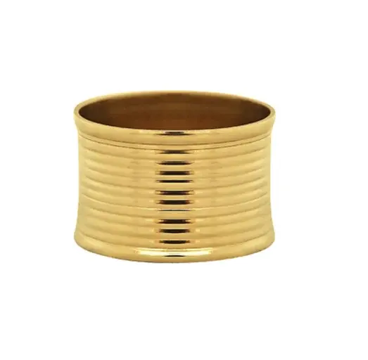 Cincin serbet kuningan emas sederhana bentuk bulat pemasok dapur grosir cincin serbet kuningan atas menuntut