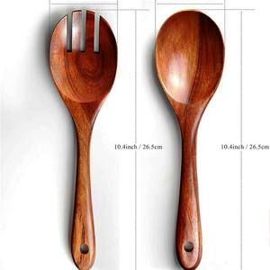 Artículo en Oferta, Accesorios de Cocina, Juego de Servidores de Ensalada de Acacia, Ecológico, Apto para Lavavajillas, Utensilios para Ensalada, Hecho en India - Product Image 5
