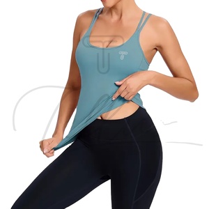 Nueva llegada, camiseta sin mangas para mujer, hecha a medida, color negro liso, transpirable, último diseño, camiseta sin mangas para mujer en venta en línea. - Product Image 1