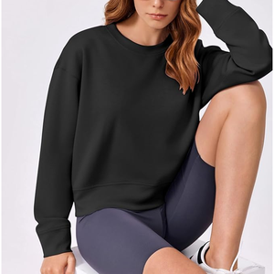 Sudadera estampada transpirable para mujer, sudaderas informales con hombros caídos para mujer, camisa suave de manga larga holgada - Product Image 3