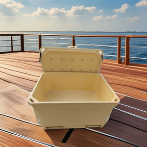 Caja enfriadora de arrastre de pesca PE moldeada Roto con aislamiento moderno comercial 700QT para latas de comida de gran capacidad - Product Image 5