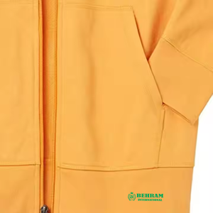 Sudadera con capucha de otoño e invierno de alta calidad Casual 100% algodón polar sólido cremallera Sudadera con capucha transpirable hombres cremallera sudaderas 330 GSM - Product Image 6