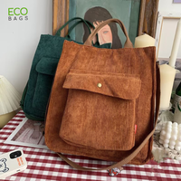 Produsen OEM ODM Tas Tote Korduroi Grosir Harga Murah untuk Grosir Buatan Vietnam 2023