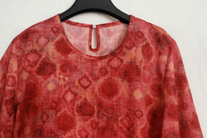 Moda de verano 2025 para mujer, blusas estampadas elegantes e informales para mujer, Top coreano suelto con botones florales - Product Image 3