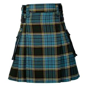 High Quality Custom Breathable <b>Men's</b> Scottish National Tartan Utility Kilt <b>Skirt</b> New Arrival Made in Pakistan Wholesale - Product Image 4