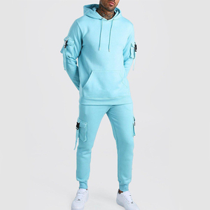 Survêtement coupe-vent de haute qualité avec logo personnalisé pour hommes, tenue de course surdimensionnée à taille élastique et à motif solide - Product Image 5