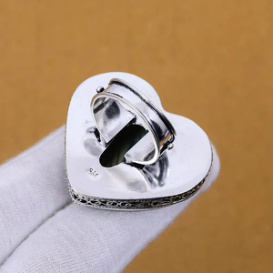 2025 nuevos estilos en forma de corazón 925 plata esterlina labradorita Natural anillo de piedras preciosas joyería de diseñador para anillos de compromiso - Product Image 3