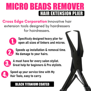 Outils d'extensions de cheveux de vente supérieure Pince pour microbilles Outil de suppression en acier inoxydable poli fini personnalisé - Product Image 2