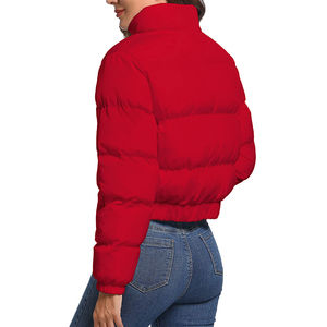 Veste d'hiver tendance haut de gamme pour femmes, polyvalente et chaude, avec un tissu en toile de couleur unie brillante, style doudoune, veste d'extérieur 2026 - Product Image 5