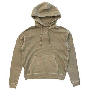 OEM Personnalisé Hommes Zip-Up Vintage Boxy Coupe Courte Coudre Sweats à Capuche Surdimensionnés 100% Coton Détresse Épaule Lavée Blanc Été - Product Image 1