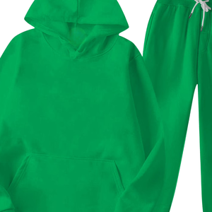 Ensemble de survêtement en molleton uni, sweat à capuche et jogging surdimensionnés pour hommes, femmes, unisexe, hiver, chaud, décontracté, streetwear, OEM, personnalisé, vente en gros - Product Image 3