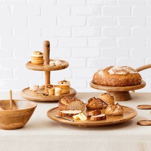 Pedestal de exhibición de pastel de madera de mango de diseño único, soporte para servir taza de pastel para el Hogar, Restaurantes, uso en fiestas - Product Image 4