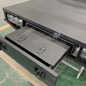 Vasca per Pickup in Alluminio Rinforzato con Pianale Piatto, Cassetta Portautensili Sottoscocca e Pannello Anteriore OEM ODM - Product Image 2