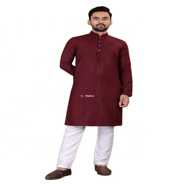 Uitstekende Kwaliteit Indiase Mannen Straight Kurta Pyjama Etnische Kleding Modieuze Kurta Pyjama Van Indian Kurta Paijama Voor Mannen