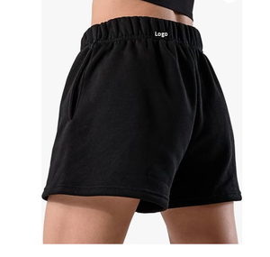 High Waisted Women's Sweat Shorts Cotton Lounge with Quick Dry and Breathable Features Mid-Waist Regular Fit Solid Pattern - Product Image 1