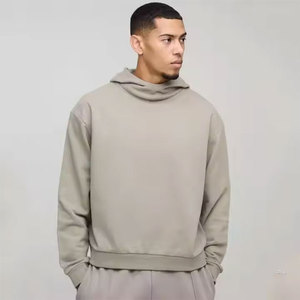 Algodón Fleece Heavyweight Streetstyle Moda Alta calidad Oversized Plain Hoodie con su logotipo de la marca de impresión - Product Image 4