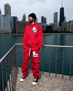 Logo personnalisé Ensemble coupe-vent deux pièces pour hommes Veste légère et short pour streetwear - Product Image 3