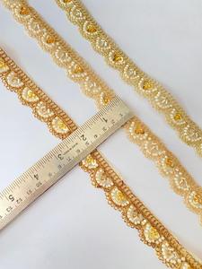 Factory Home Textile Decorative Eco-Friendly Floral Pattern Polyester Lace <b>Curtain</b> Fringe Border <b>Trims</b> with Customized Color - Product Image 4