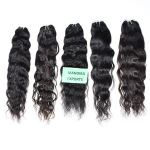 Extensiones de Cabello Humano 100% de Alta Calidad, Cabello Virgen Indio sin Procesar de un Solo Donante, Cutícula Alineada, Color Natural, Ondulado - Product Image 6