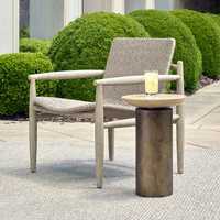 Table de base cylindrique minimaliste pour jardin décoratif