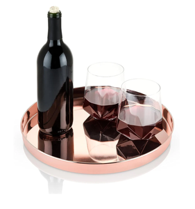 Plateau de service en cuivre indien Plateau de service polyvalent Parfait pour les collations Plateau à desserts - Product Image 6