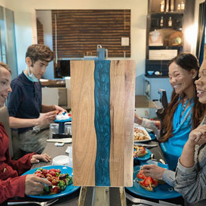 Planche à découper en bambou naturel, non poreuse, facile à nettoyer, écologique, passe au lave-vaisselle, pour la viande, les légumes, élégante, indispensable pour la cuisine - Product Image 2