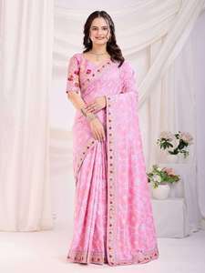 Exclusive Designer Brocade Designer Saree Best For Wedding And Festival Modern Ethnic Bandhani Collection Export Grade - Product Image 3