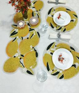 Luxury <b>Beaded</b> Non-Slip Handmade Durable Table <b>Placemat</b> - Product Image 2