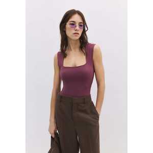 Body de cuello bajo y corte cuadrado - Product Image 1