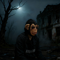 Masque de singe intégral respirant et tendance pour adultes – Déguisement animalier décoratif pour Halloween, fêtes et cosplay