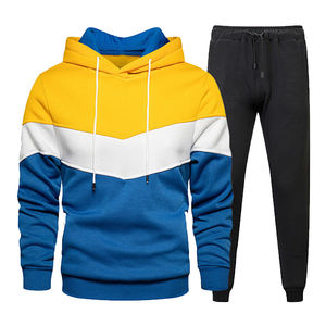 Conjunto Jogger polar con capucha para hombre, chándal con cremallera en color sólido con pantalla DTF DTG y sublimación de impresión digital - Product Image 1