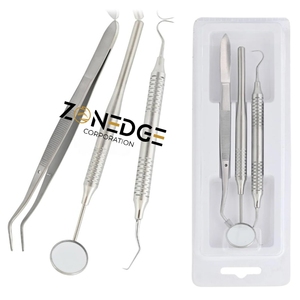 ชุดเครื่องมือทันตกรรมพื้นฐาน3ชิ้นอุปกรณ์ทันตกรรมชุดสอบทางทันตกรรมแบบมิเรอร์สำหรับนักสำรวจมหาวิทยาลัย - Product Image 4