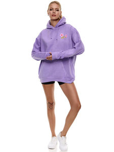 Nuevas sudaderas con capucha largas y altas para mujer, sudaderas con capucha deportivas de algodón 100% personalizadas para mujer sin cremallera - Product Image 2