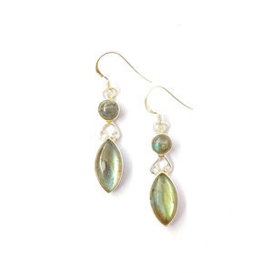Boucles d'oreilles pendantes en labradorite, 6,0 grammes - Product Image 1