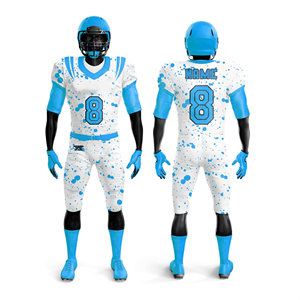 ชุดฝึกซ้อมฟุตบอลอเมริกันสำหรับผู้ใหญ่ชุดเสื้อผ้าทอลายทแยงแขนสั้นผ้าสแปนเด็กซ์แบบมีสไตล์ - Product Image 1