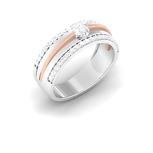 Bague solitaire en or massif 18 carats avec diamants naturels véritables bijoux de luxe certifiés IGI - Product Image 6