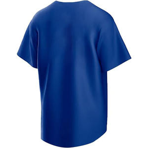 Venta al por mayor estilo Hip Hop 2 botones manga corta patrón sólido secado rápido Jersey transpirable béisbol y softbol uniformes para adultos - Product Image 4